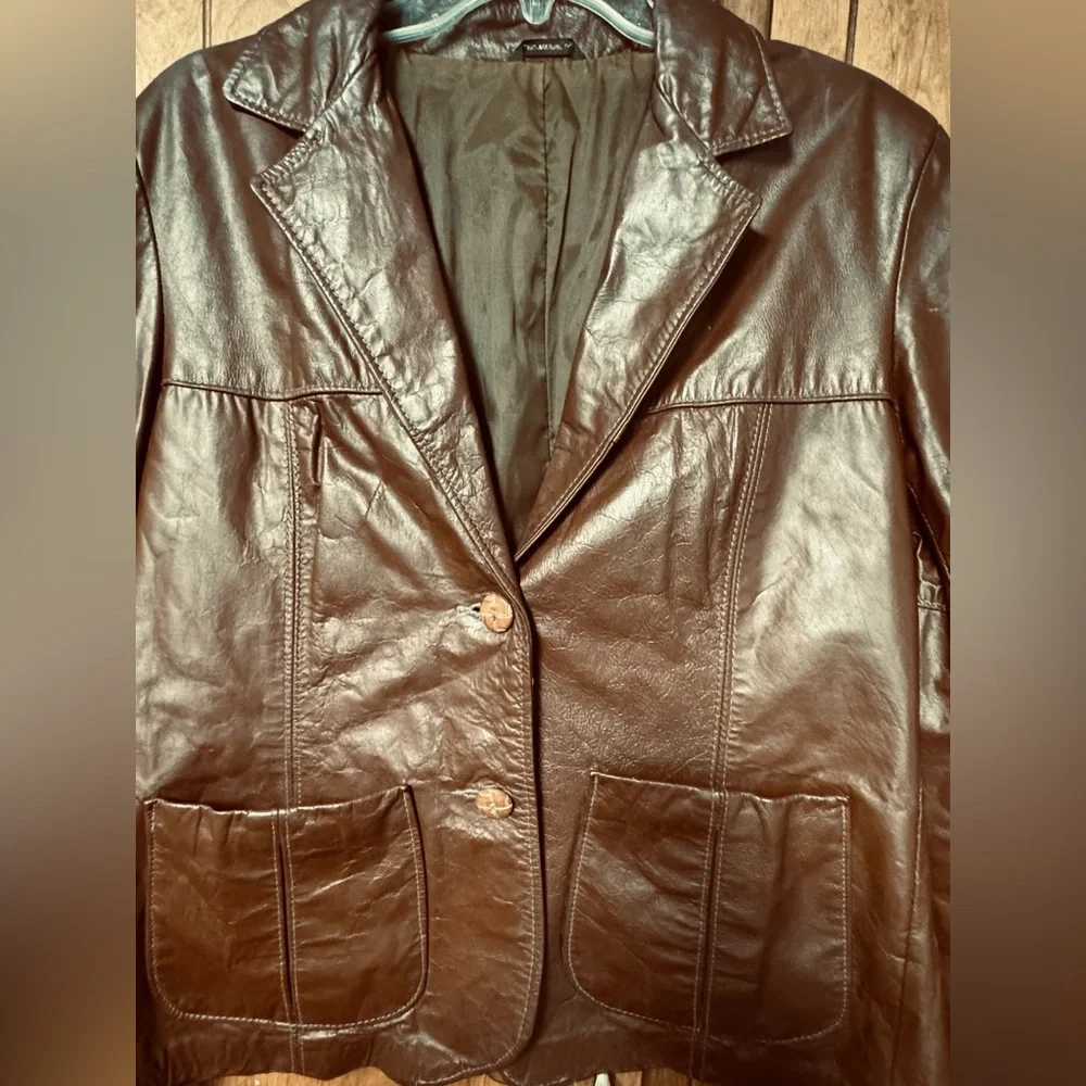 Vintage The Leather Shop (Sears) Leather Western Cut Jacket